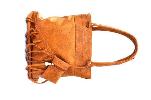 Ladies Sling Bag - Leather, 12x10x5 inches, Brown | Zipper Closure, Multiple Pockets, Shoulder Strap, Stylish Durable Design