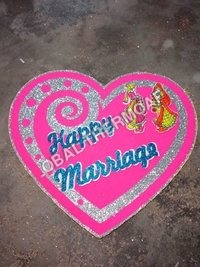 Thermocol Double Dil Marriage Sign Board