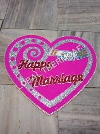 Thermocol Just Married Heart
