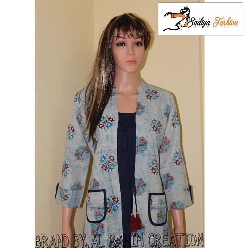 Two Piece Daabu Cotton Kurti With Rayon Inner