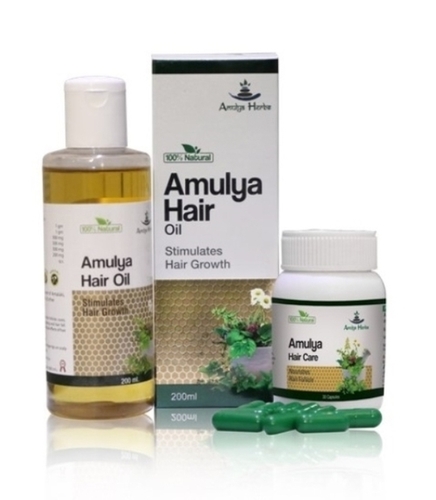 Amulya Hair Oil For Hairfall - 200 ml Ayurvedic Oil for Nourishing Roots Prevents Dandruff & Premature Graying Enhances Scalp Circulation
