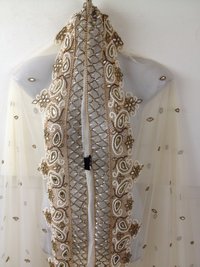 Beautiful heavy stone work moroccan takchita embroidered fabric