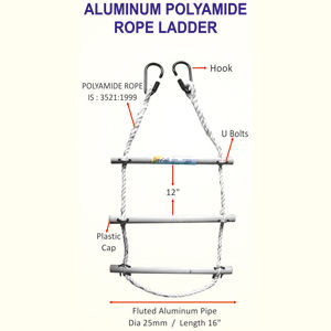 Aluminum Industrial Polyamide Rope Ladder