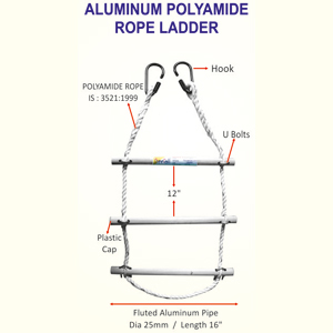 Industrial Aluminum Polyamide Rope Ladder By FREE FALL SAFETY INDUSTRIES