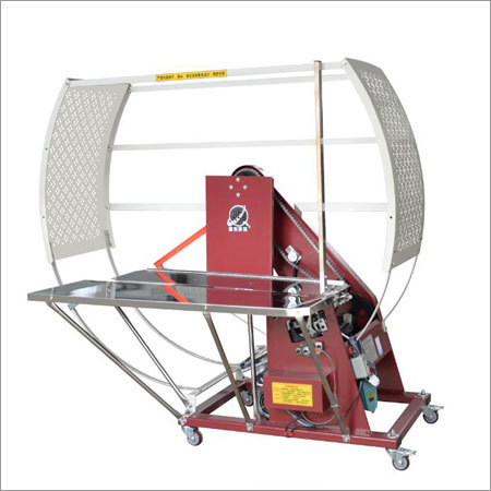 Corrugated Carton Strapping Machine - Steel 1750x1200x1700mm Red | Semi-Automatic 3mÂ³ Capacity 1.2 Knot/s Strapping Speed 218kg