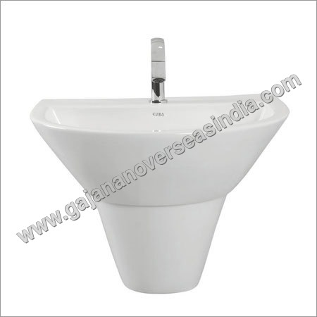 White Wall Pedestal Wash Basin