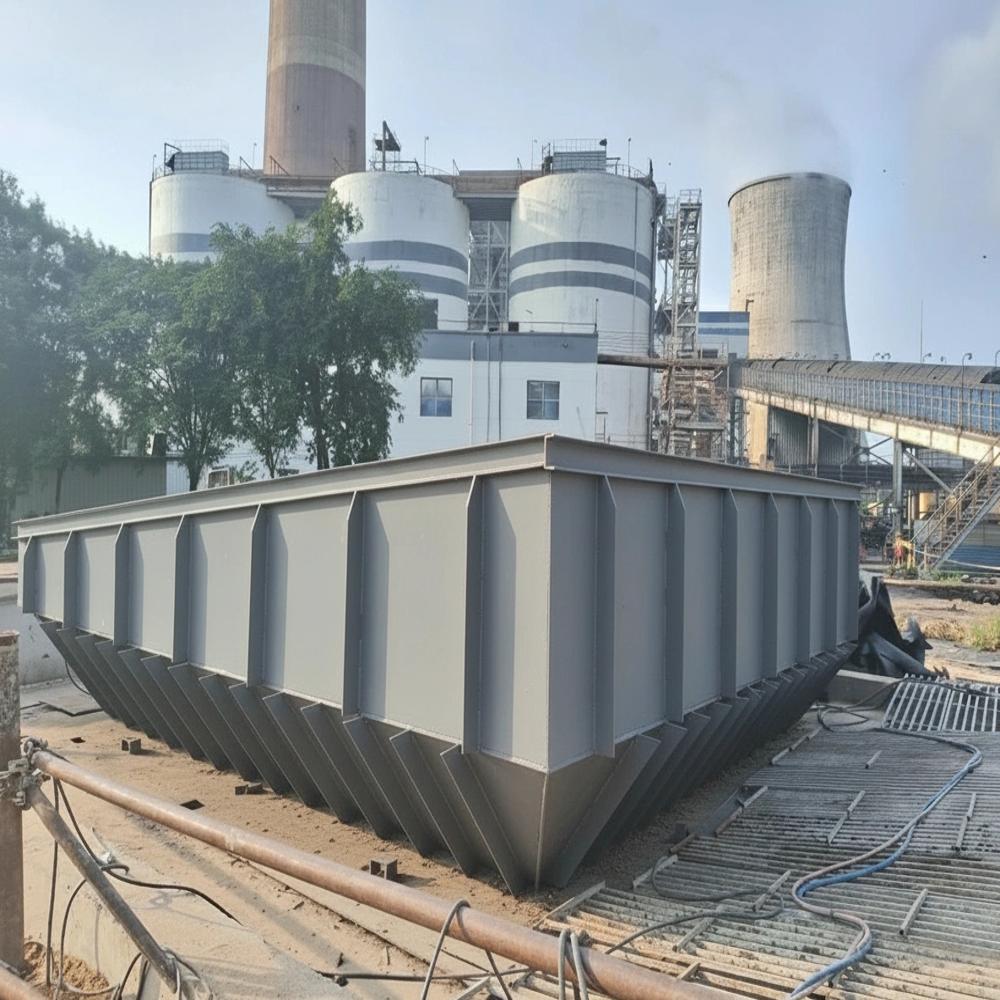 Silo Hopper - Galvanized Steel & Aluminum, 220-240 Volt Usage | Robust Grey Coated Design for Efficient Corn and Harvested Product Storage