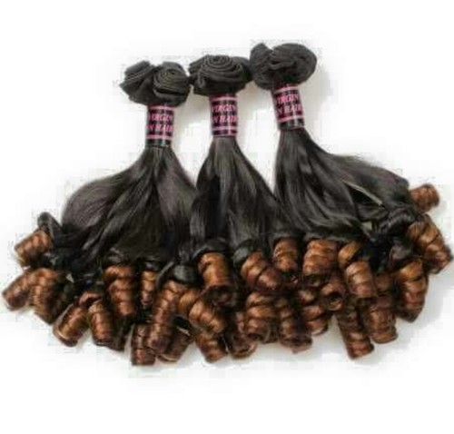 Brown And  Black Bottom Curly Hair