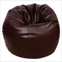 Leather Bean Bags - Leather, Diameter 80cm, Brown | Comfortable Seating, Durable Leather, Easy Cleaning, Elegant Design, Modern Appeal, Versatile Use