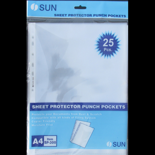 Sheet Protector Punch Pockets