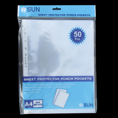 Sheet Protector Punch Pockets