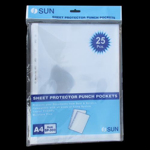 Sheet Protector Punch Pockets