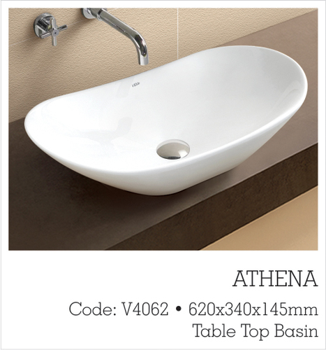 Round Table Top Wash Basin - Ceramic Material Wall Mounted Installation Any Color Available Elegant Round Shape