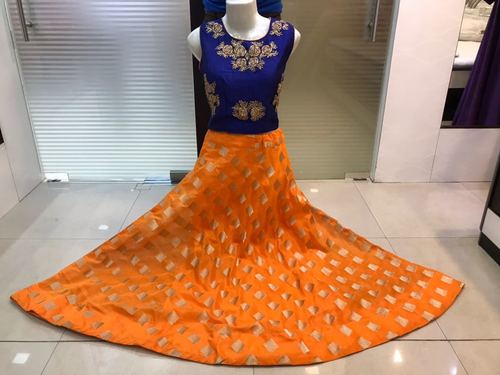 Chanderi Crop Top Salwar Suit