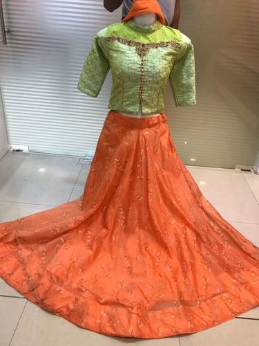 Off Shooulder Crop Top Salwar Suit