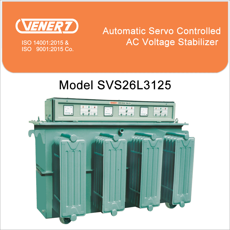 125kVA 3 Phase Automatic Servo Controlled Oil Cooled Voltage Stabilizer