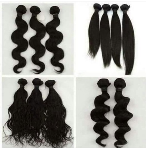 Weft Human Hair - 100% Non-Remy Human Hair, Tangle-Free, Smooth, Shiny, Long-Lasting | Straight, Curly, Wavy Textures for Women and Baby Girls