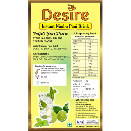 Instant Nimbu Pani Drink