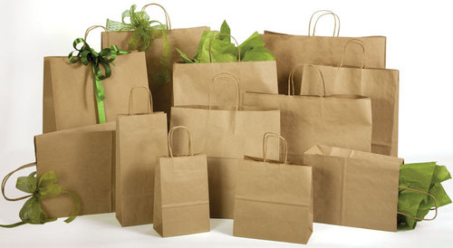 Brown Kraft Paper Bag - Craft Paper 13 x 10 x 4 Inches Any Color as Per Client Requirement | Lightweight Flawless Finish Designer Appeal