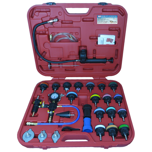 Cooling System Leakage Tester and Vacuum Type Coolant Refill Kit 28pc