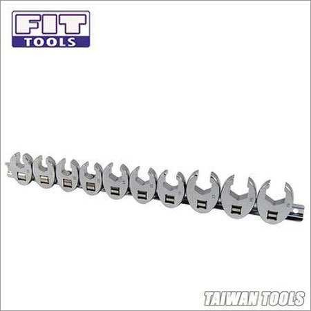10 PCS 3-8 DR Metric Crowfoot Wrench Set
