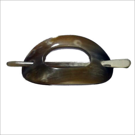 Horn Hair Clip Round With Stick