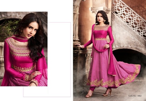Hot Pink Heavy Designer Anarkali Suit