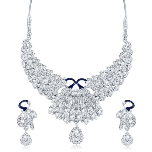 Retro Carved Peacock Choker Statement Necklace Set Gender: Children