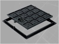 Plastic Manhole Cover - Plastic, 10x10 Inches, Black | Square Shape, Lightweight 2-8 Kg, For Drainage Applications