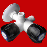 Plastic Angle Cock - Pvc, Size 10-30 Mm, Round Shape - Lightweight, Corrosion Resistant, Easy To Install And Maintain