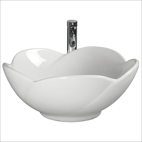 Art Basin - Durable Ceramic, One Piece Round Design | Galvanized Finish, Wall Mounted, Elegant White Color