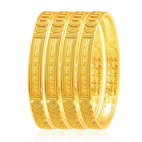 Fancy Jalebi Gold Plated Bangles