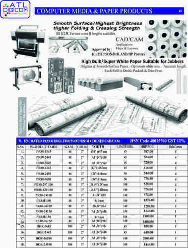 Uncoated Paper Rolls
