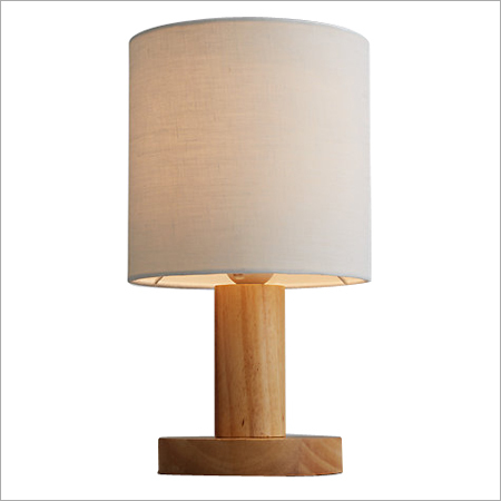 Wooden Lamp - Mango Wood, Round Shape, White and Natural Finish | Elegant Design with Smooth Texture, Customizable for Individual Needs
