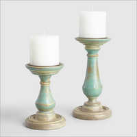 Wooden Candle Holders - Sesame Wood, Elegant Polished Finish | Beautifully Crafted, Modern Arts Design For Home Decor And Festivities