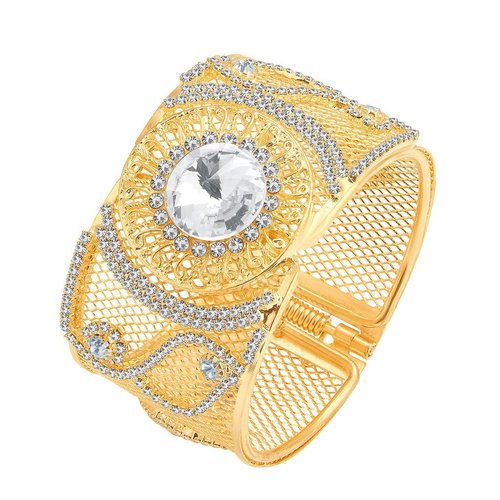 Fancy Design Gold Plated AD Kada