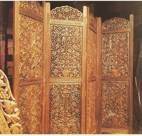 Hand carved Wooden Screen Partition