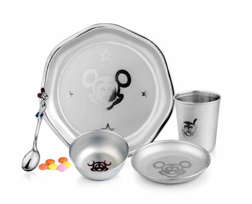 KIDS SET LITTLE WONDER - Stainless Steel, Variable Dimensions | Cartoon Design, Durable, Lightweight, Dishwasher Safe, Easy to Clean
