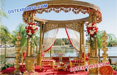 Custmoized Wedding Golden Mandap