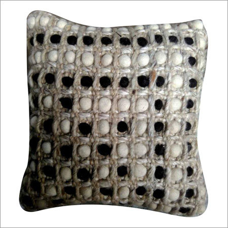Handcrafted Symmetrical Shaggy Cushion Cover