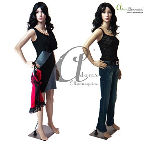Realistic Plastic Mannequin - Plastic, Medium Size, Skin Color | Full Body, Standing Posture with Wig, Lightweight and Unbreakable Design