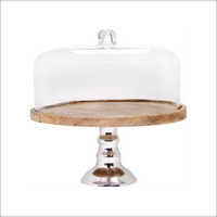 Wooden Top Cake Stand