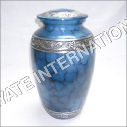 Metal Cremation Urn with Keepsake