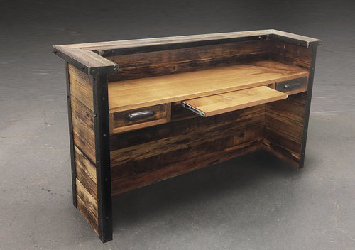 Reclaimed wood office desk