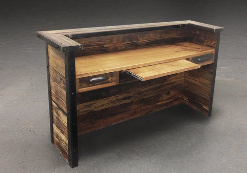 Reclaimed wood office desk