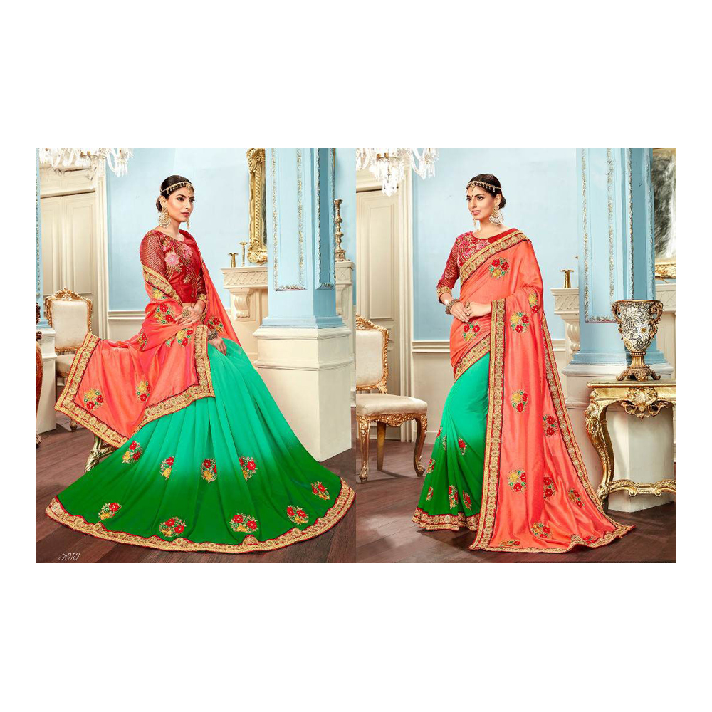 Heavy Embline Printed Sarees