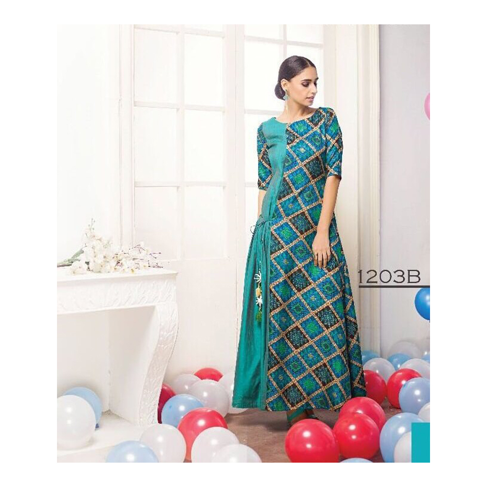 Silk Printed Knotted Kurtis