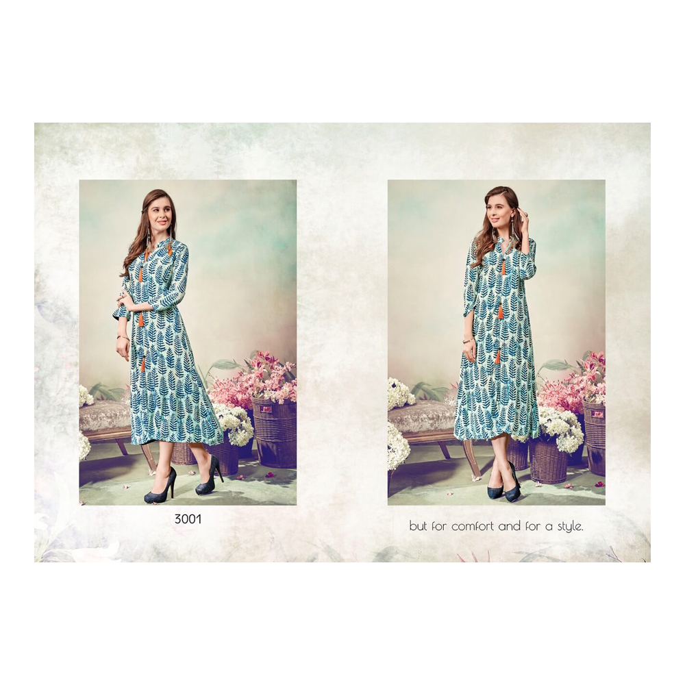Cotton Rayon Royal Ladies Dress