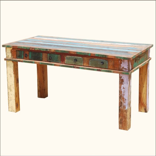 Reclaimed wood console table