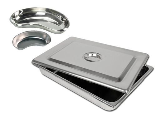 Surgical Tray - Metal, Silver Finish | Ideal for Hospital Use by Doctors
